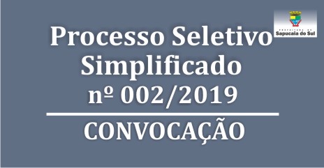 Processo Seletivo Simplificado nº 002/2019 – Convocação dos cursos de Educação Física, Farmácia, Nutrição e Recursos Humanos